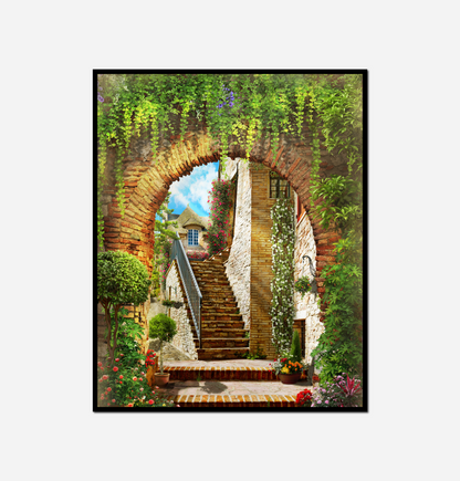 Stairway going building