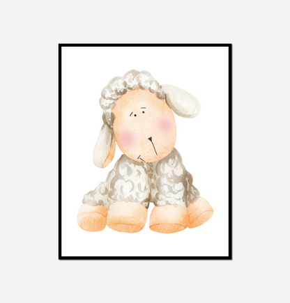 Sheep sitting down