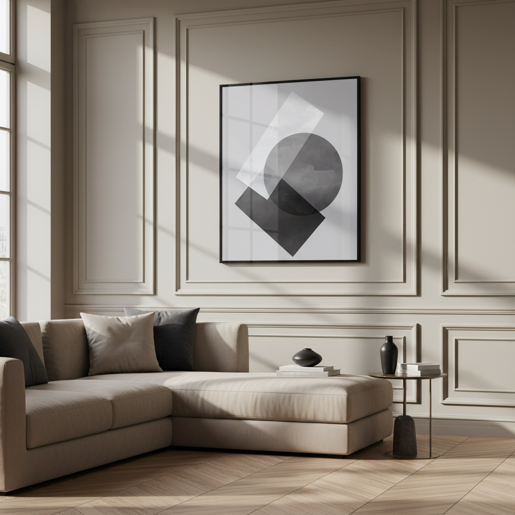 Black white geometric design