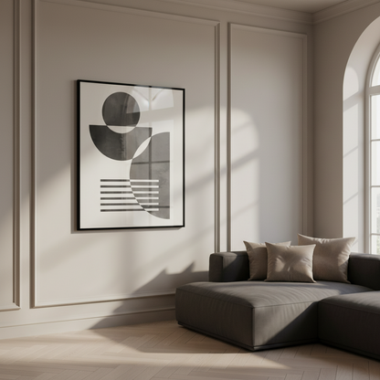 Close black white geometric design