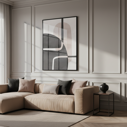 Close black white painting chair