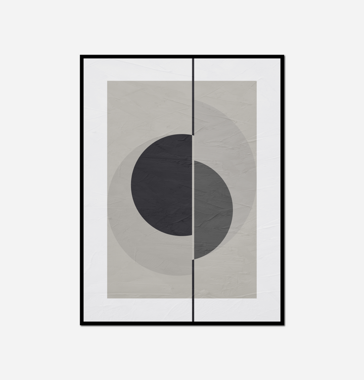 black white painting black circle