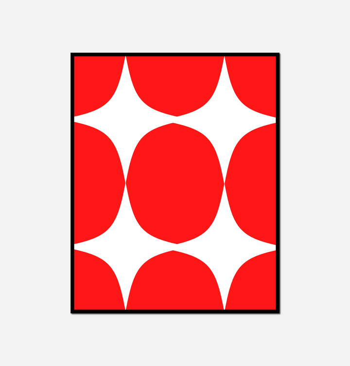 close red white polka dot