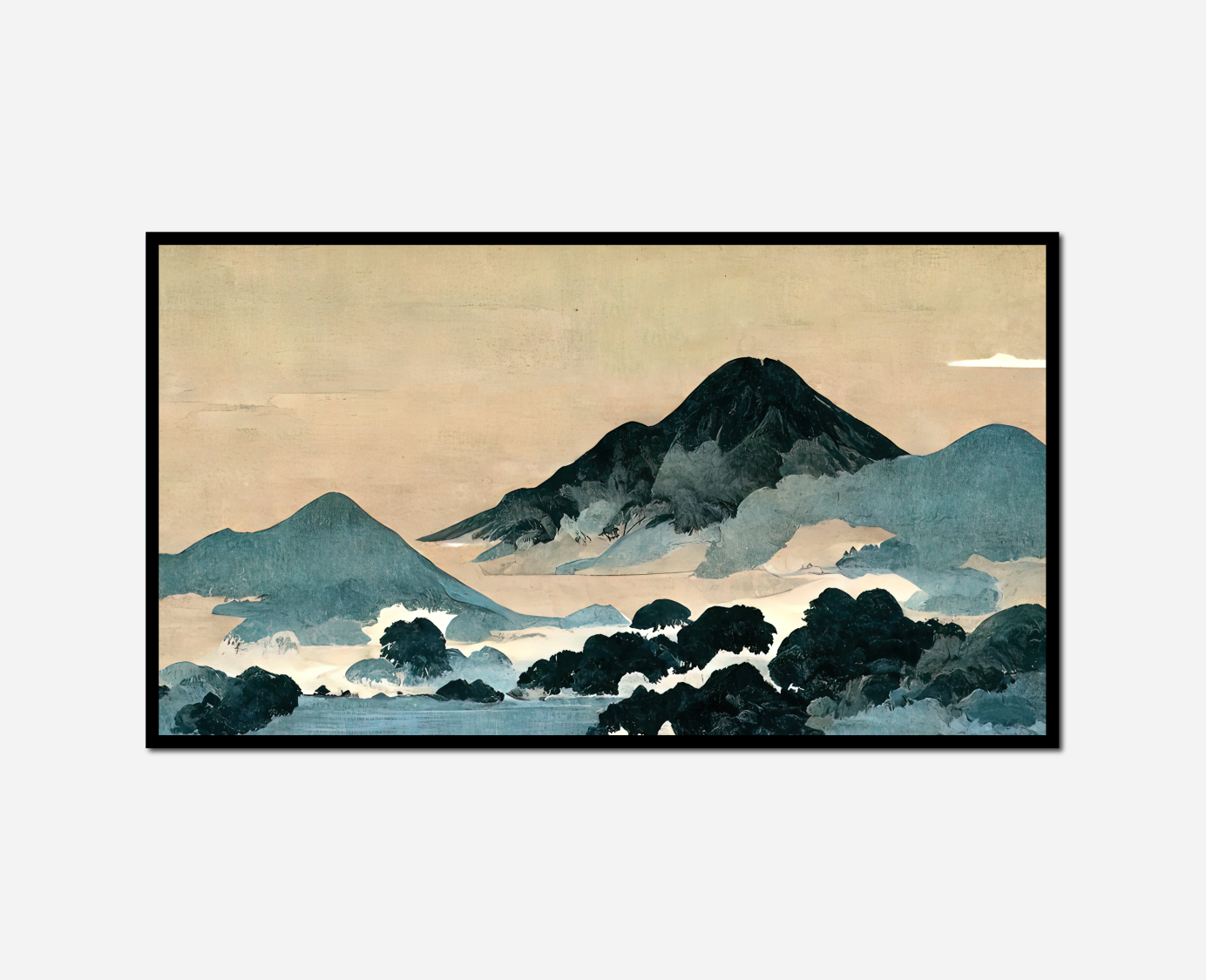 painting mountain sky