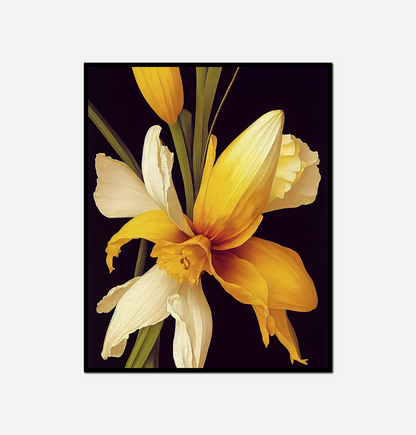 Yellow flower black