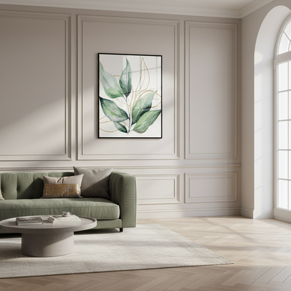 Painting green leaves white