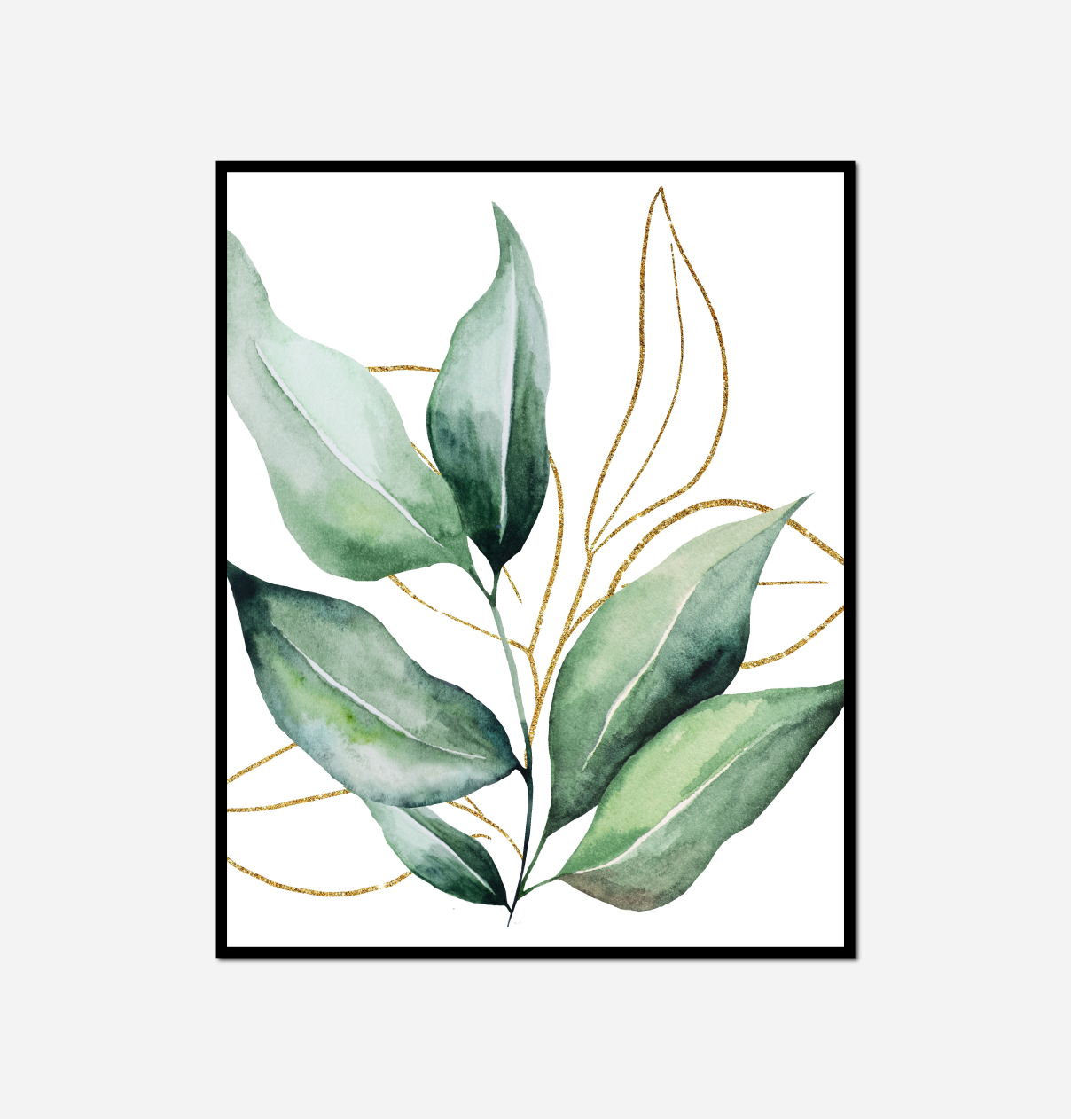 painting green leaves white