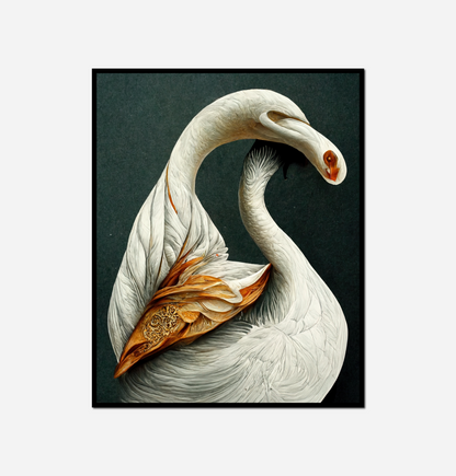 White swan long neck long neck