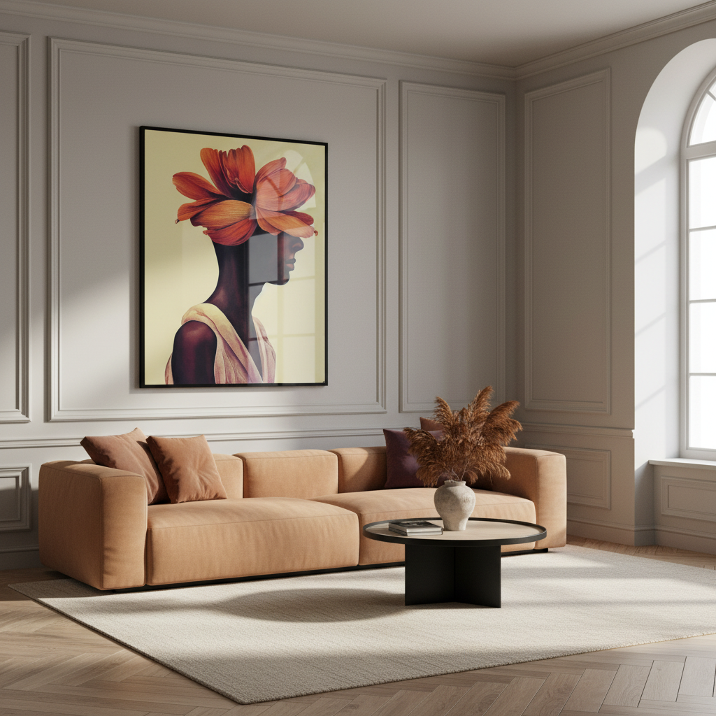 Woman flower her hair