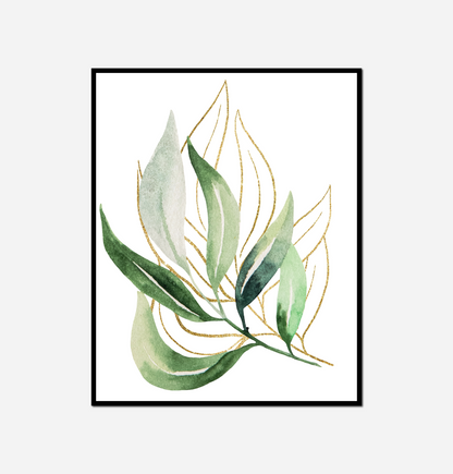 Green leaf white