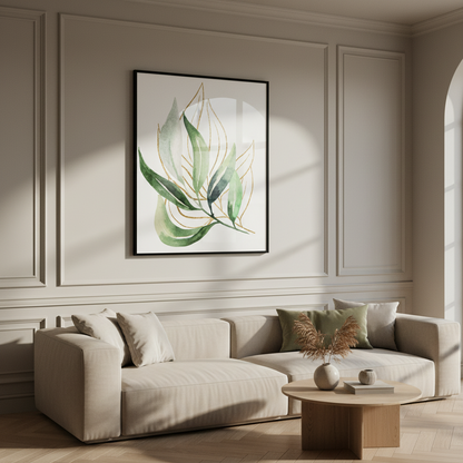 Green leaf white