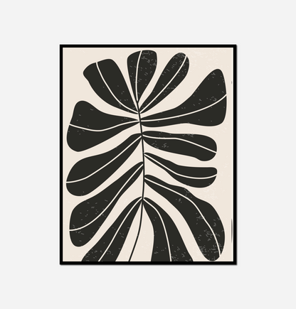 Close black white plant