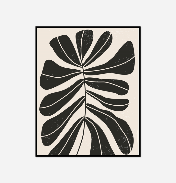 close black white plant