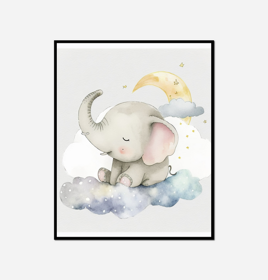 close elephant sitting cloud