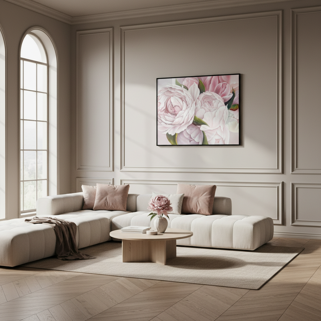 Painting pink flowers white