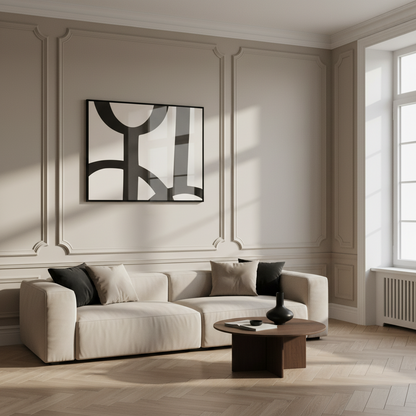 Black white black white painting