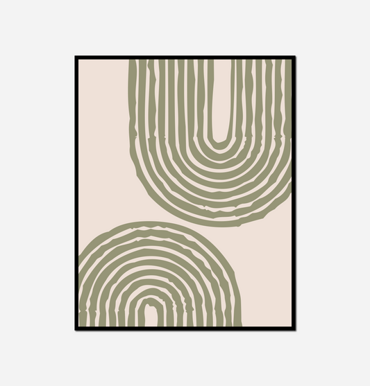 green beige abstract painting