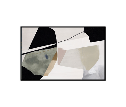 Painting woman hat black white dress
