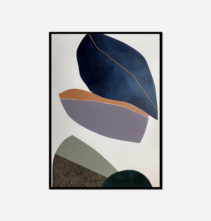 painting blue purple leaf