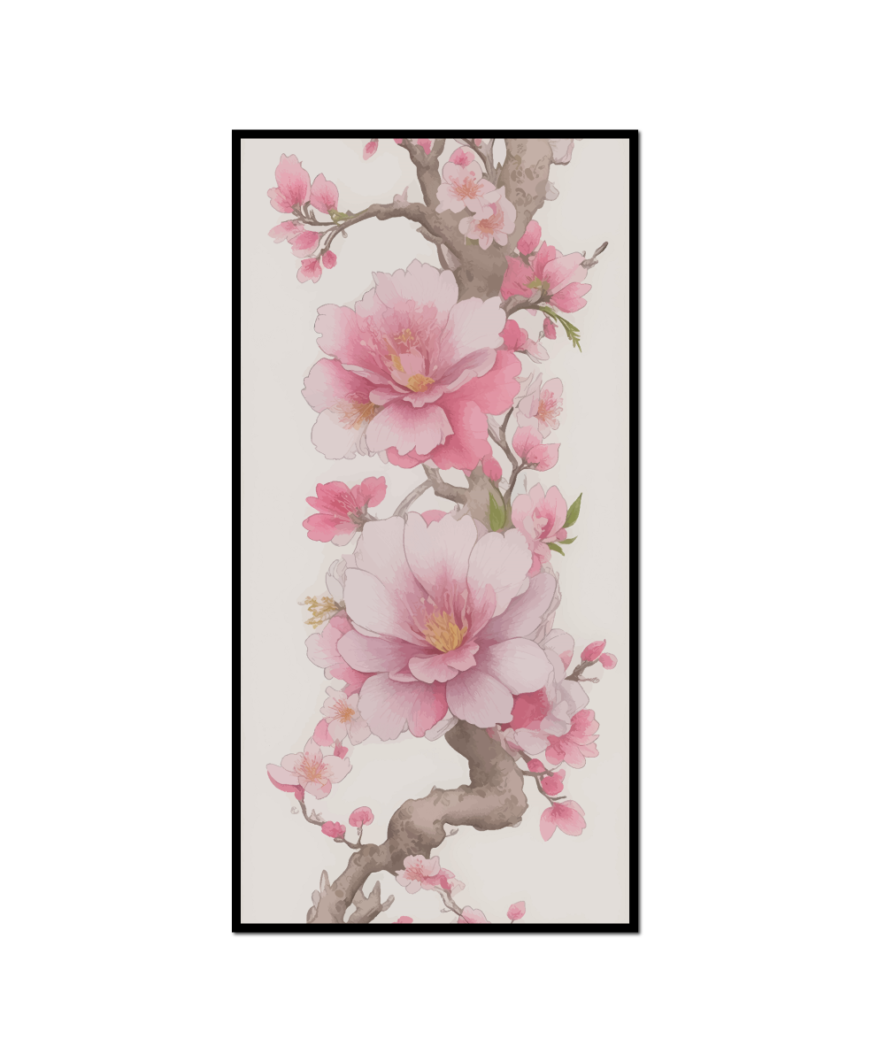 close painting flower white