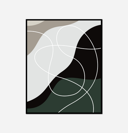 Close painting black white design