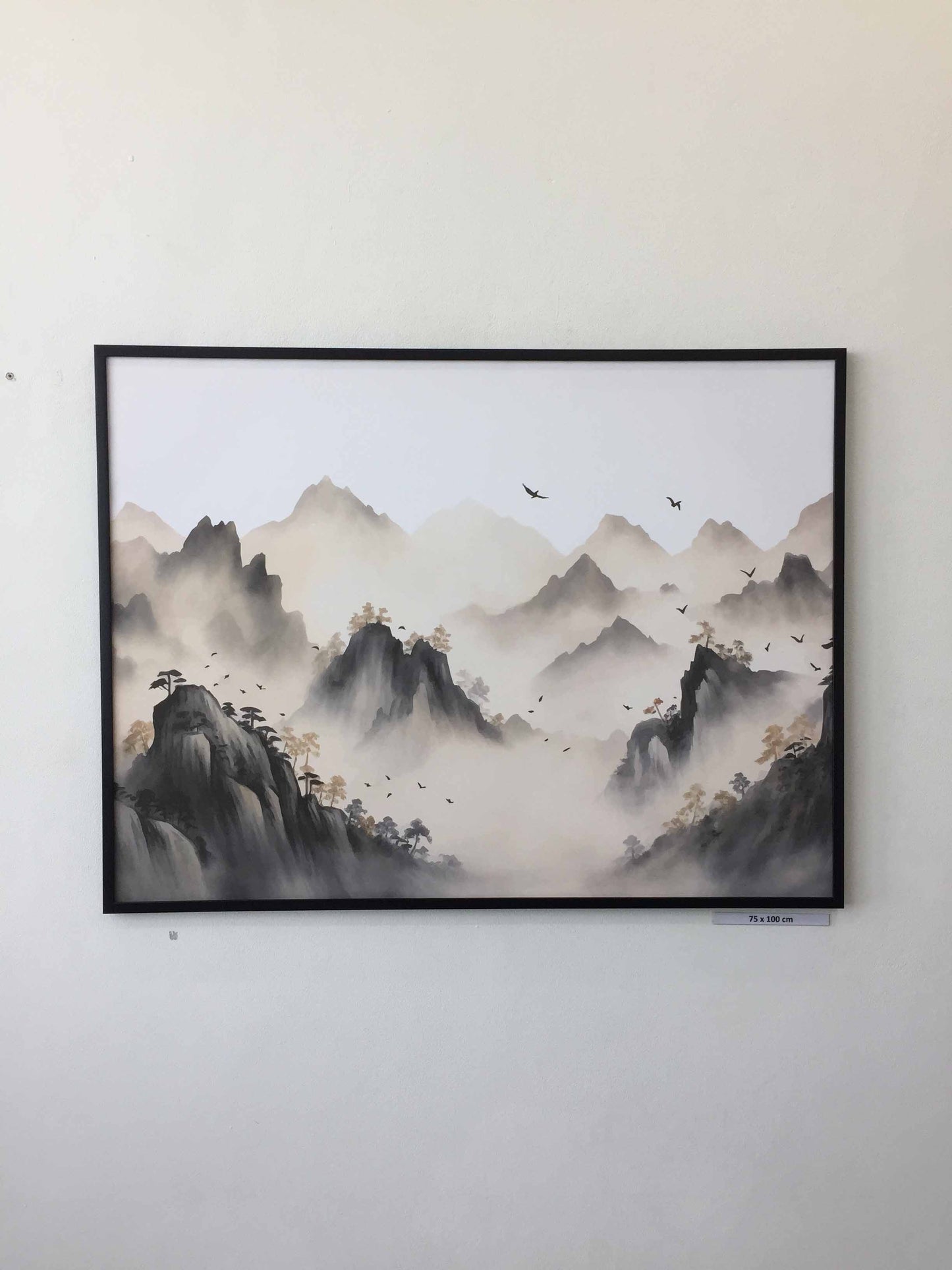 mountain landscape birds flying over