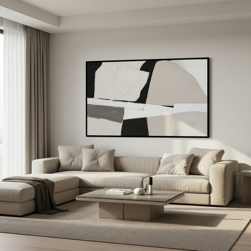 Painting black white design