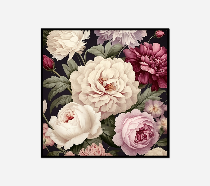 painting flowers black