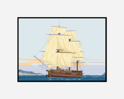 Sailboat sailing ocean