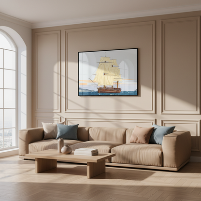 Sailboat sailing ocean