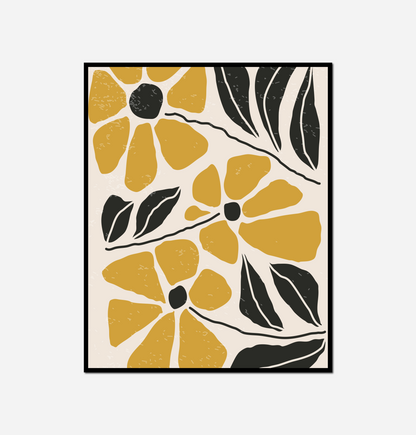 Yellow black flower