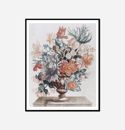 Painting flowers vase table