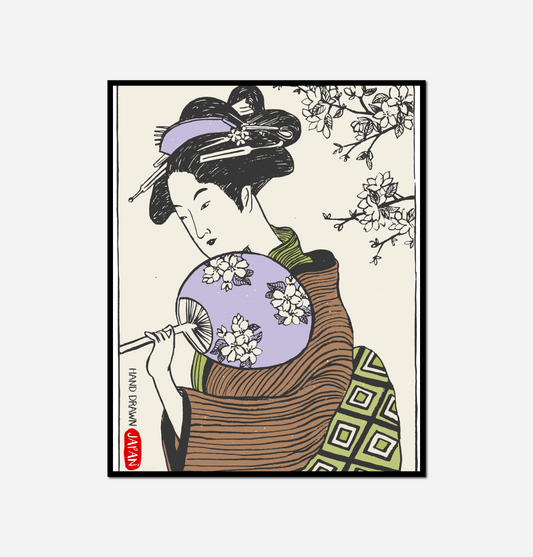 close woman holding fan near tree