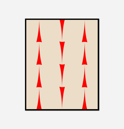 Red white geometric pattern