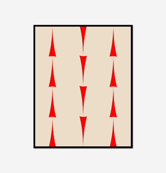 red white geometric pattern