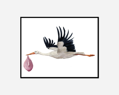 Bird flying pink flower its beak