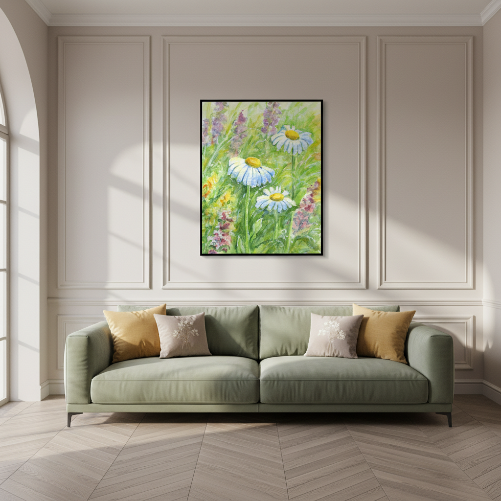 Painting flowers trees