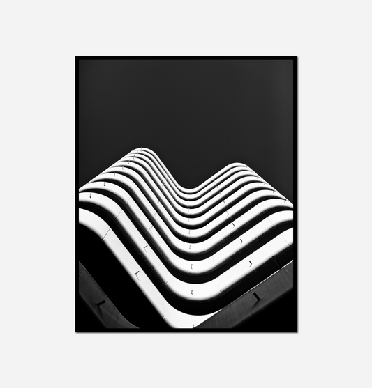 close black white building