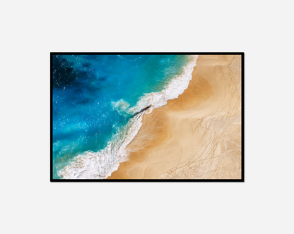 Beach blue ocean sandy shore