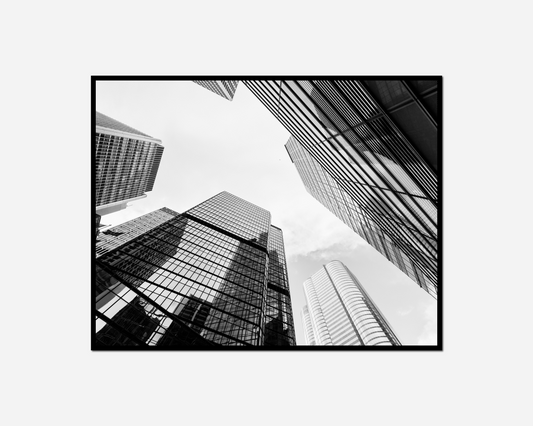 city tall buildings sky