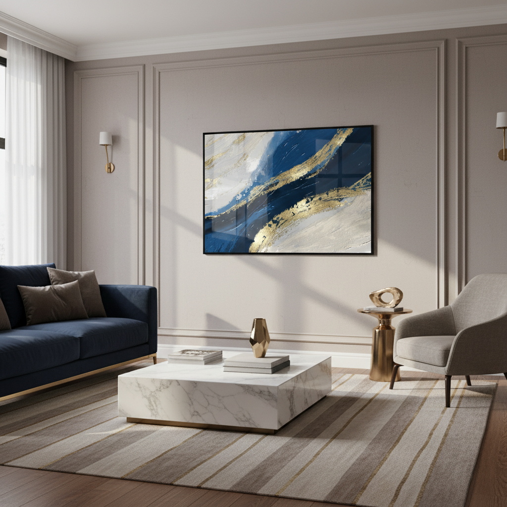 Luxury blue gold