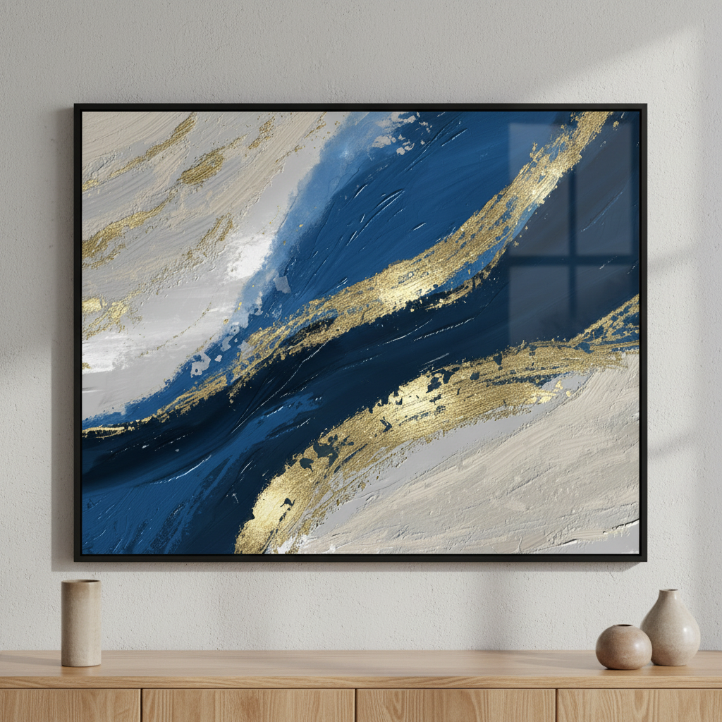 Luxury blue gold