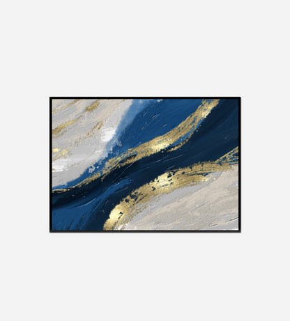 Luxury blue gold (Canvas)