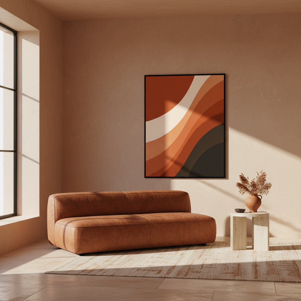 Orang wave Abstract