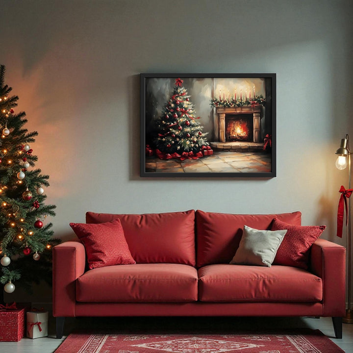 Cozy Night Christmas Tree Print