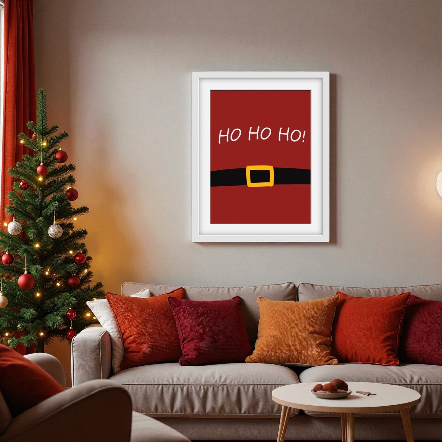 Santa Belt Minimal Print