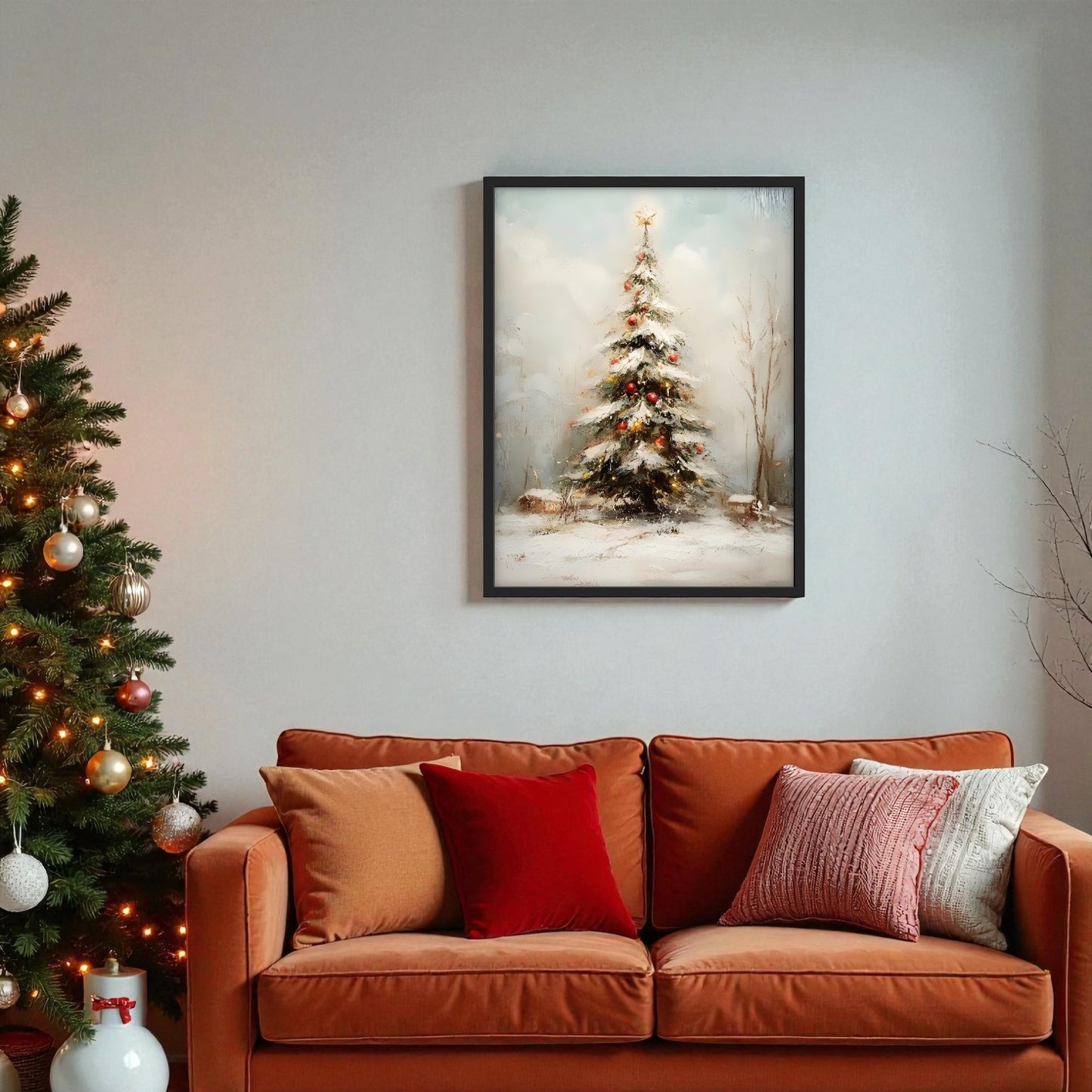 Vintage Christmas Tree Print